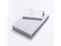Set 2Pc Cama (Funda Nórdica 135X200Cm Funda De Almohada 80X80Cm) 200Tc 100% Algodón Blanco Y Gris B&W Be