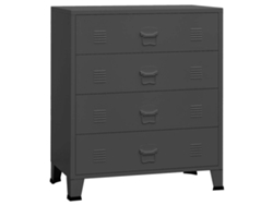 Cajonera Industrial 78x40x93 cm Metal Antracita MAISON EXCLUSIVE