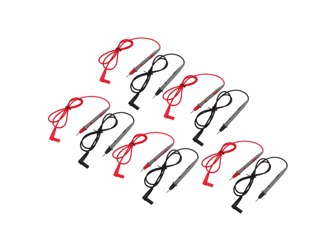 Juego De 5 Sondas De Prueba Para Multímetro, 1000 V, 10 A, Cable Antioxidante, Rojo Y Negro, J.30025