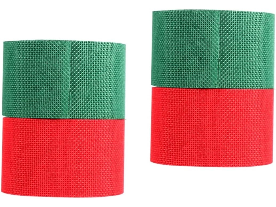 Rollos De Cinta Ecológica Para Decoración De Bodas Y Navidad, Ideales Para Decoraciones De Fiestas Diy, En Rojo Y Verde.