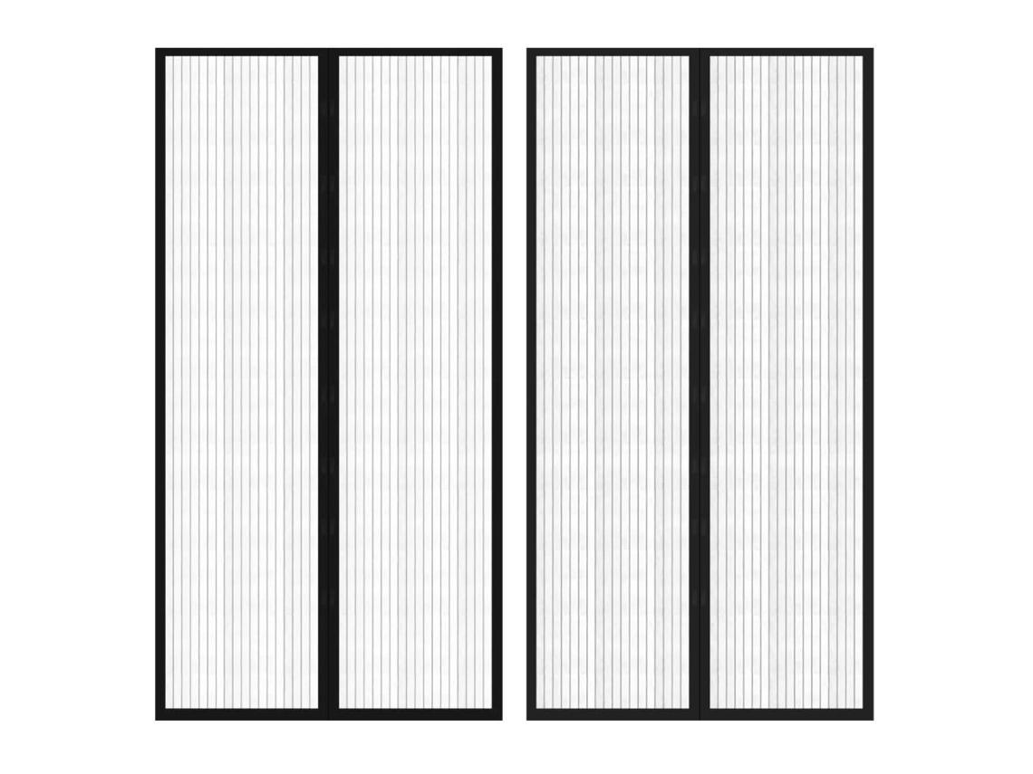 Conjunto 2 Mosquitera VIDAXL Negro Poliéster