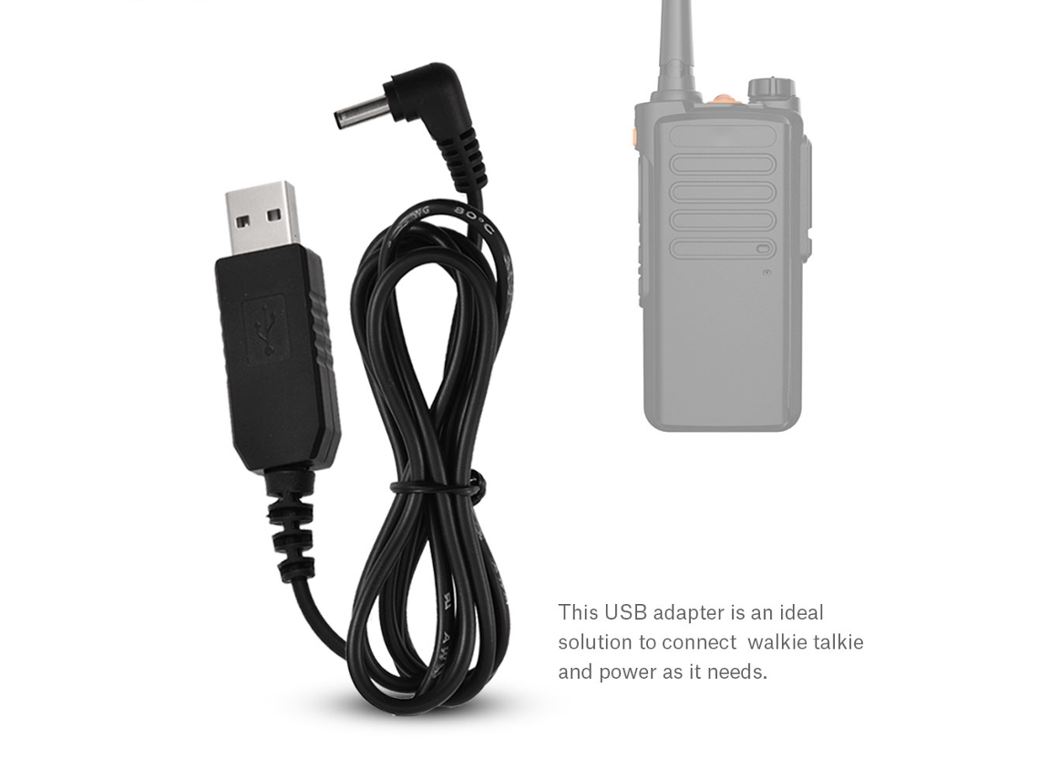 Adaptador de carga USB para transmisor de radio walkie-talkie