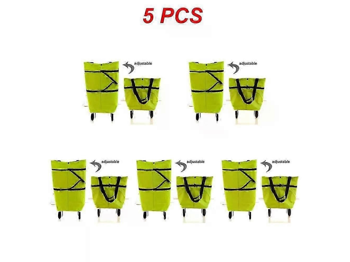 Bolsa de compras plegable, carrito con ruedas, organizador de verduras, portátil. GOKOCO