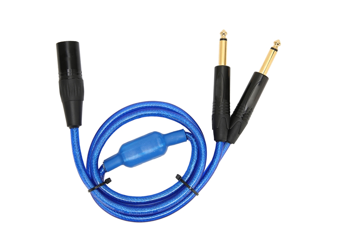 Adaptador Divisor En Y Profesional Para Cable Xlr Macho A Doble 6,35 Mm Para Mezcladores Y Amplificadores, 3 M/9,8 Pies.