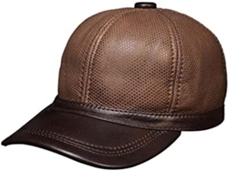 Casquette De Baseball En Cuir Véritable Homme - D'hiver Fourrure Chaude Russe Avec Intérieur Plate