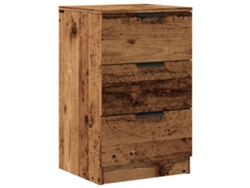 Maison Exclusive - Mesita De Noche Madera De Ingeniería Envejecida 40x36x65 Cm