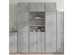 Aparador Alto | Mueble De Comedor | Buffet Alto Madera De Ingeniería Gris Hormigón 70x42,5x185 Cm Wsd18793