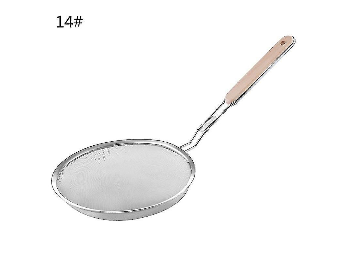 2026-cuchara Colador De Acero Inoxidable 201 Con Mango De Madera Para Pasta Verduras Carne