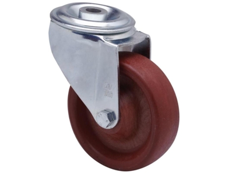 Rueda giratora agujero m12 20zvl80-td resina marron eje liso ALEX