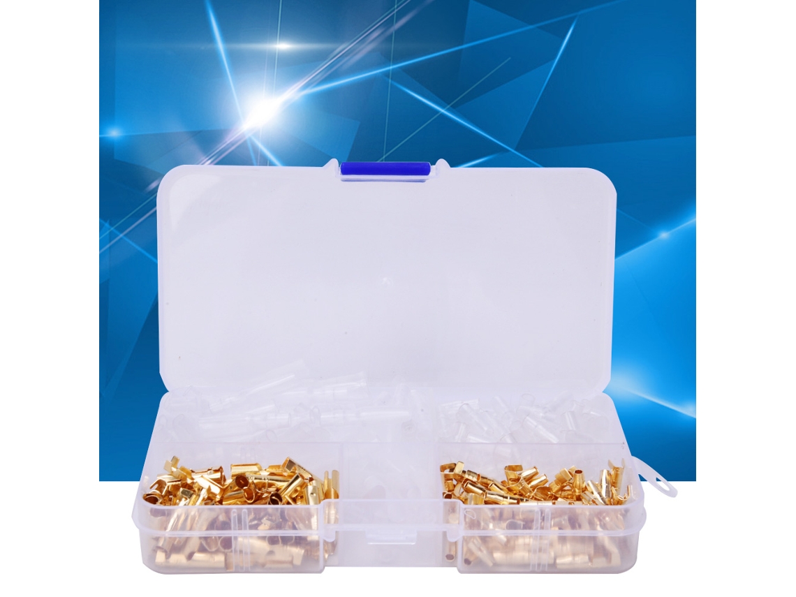 2026-as-240 Piezas Conector Bala Macho Hembra 3.5 Conector Terminal De Cable Dorado