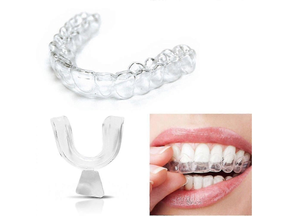 Rebe-2pcs Protectores Bucales Transparentes Para Bruxismo Guardia Nocturna Trays De Goma Tw 2 Pares