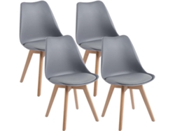 Sillas De Comedor Escandinavas, Sillas De Oficina Retro, Girs, Juego De 4