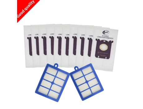 12 unids/set 2 filtros Hepa 10 piezas bolsas de polvo para filtro de aspiradora Electrolux para filtro Hepa Electrolux y bolsa S