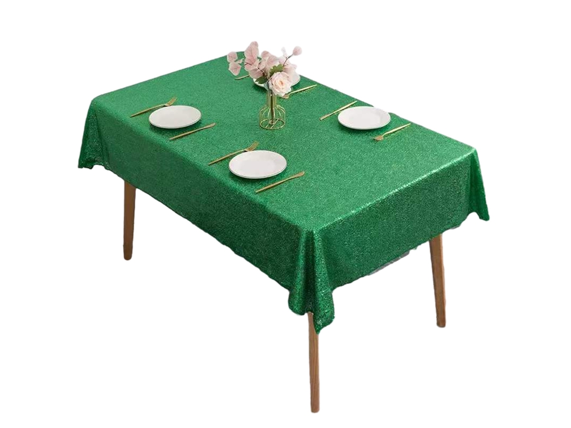 KOFIHETY Mantel rectangular brillante con lentejuelas para Navidad, bodas y fiestas de cumpleaños