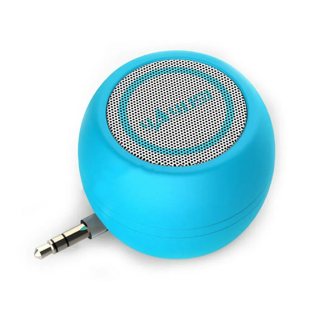 (azul) Mini Altavoz Portátil De 3,5 Mm, Conexión Directa Al Teléfono Móvil, Amplificación Estéreo 3d