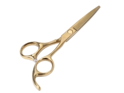 Tijeras Profesionales De Peluquería 5.5" Para Corte Y Estilismo En Salón Oro Plano