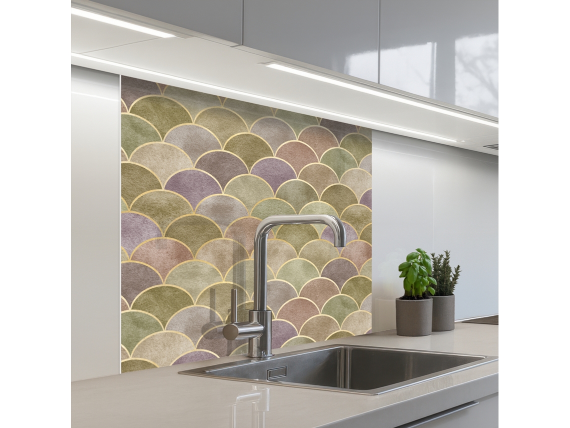 Paneles de protección contra salpicaduras para cocina Soft Kitchen Splash - Dorados - Coloridos 80x80 cm