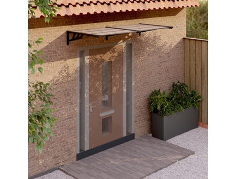 MAISON EXCLUSIVE Marquesina de puerta policarbonato negro 199x90 cm