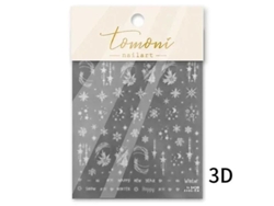 Pegatina Para Uñas Con Láser Y Diamantes De Imitación, Copo De Nieve Navideño De Invierno, Autoadhesiva 3d 5d