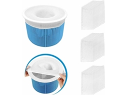 Calcetines para skimmer, filtro de malla ultrafina para limpieza y protección de piscinas, revestimiento compatible con cestas de piscina, protege el impulsor de la bomba.