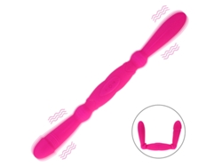 Vibrador De Masaje Elctrico De Doble Cabeza De 8 Frecuencias Para Mujeres (rosa Roja) Yizhood