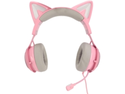 Adorables Auriculares Para Juegos Con Orejas De Gato, 3 Efectos De Sonido Y Micrófono.