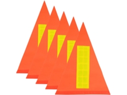 Juego De 5 Banderas Triangulares Reflectantes Para Ciclismo, 21 X 30 X 30 Cm. Accesorios Para Bicicleta.