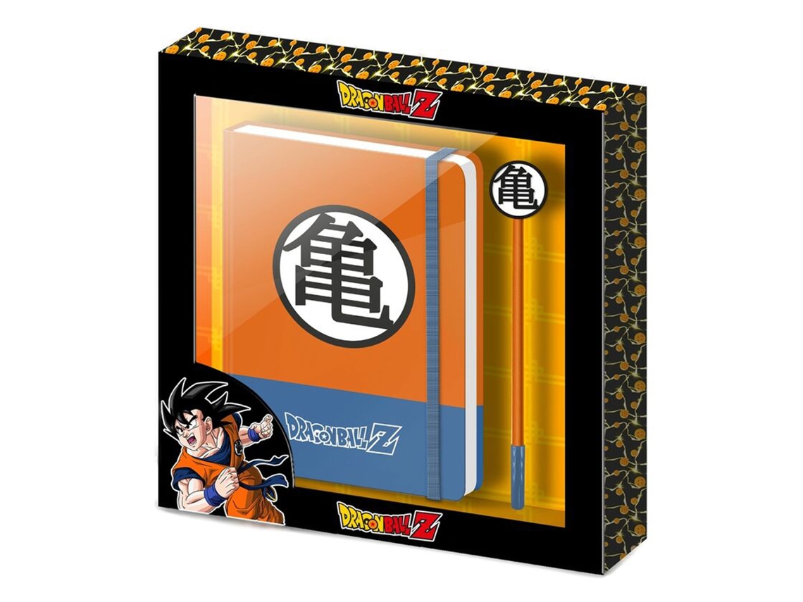 Set de papelería de Dragon Ball Z: bolígrafo y cuaderno.