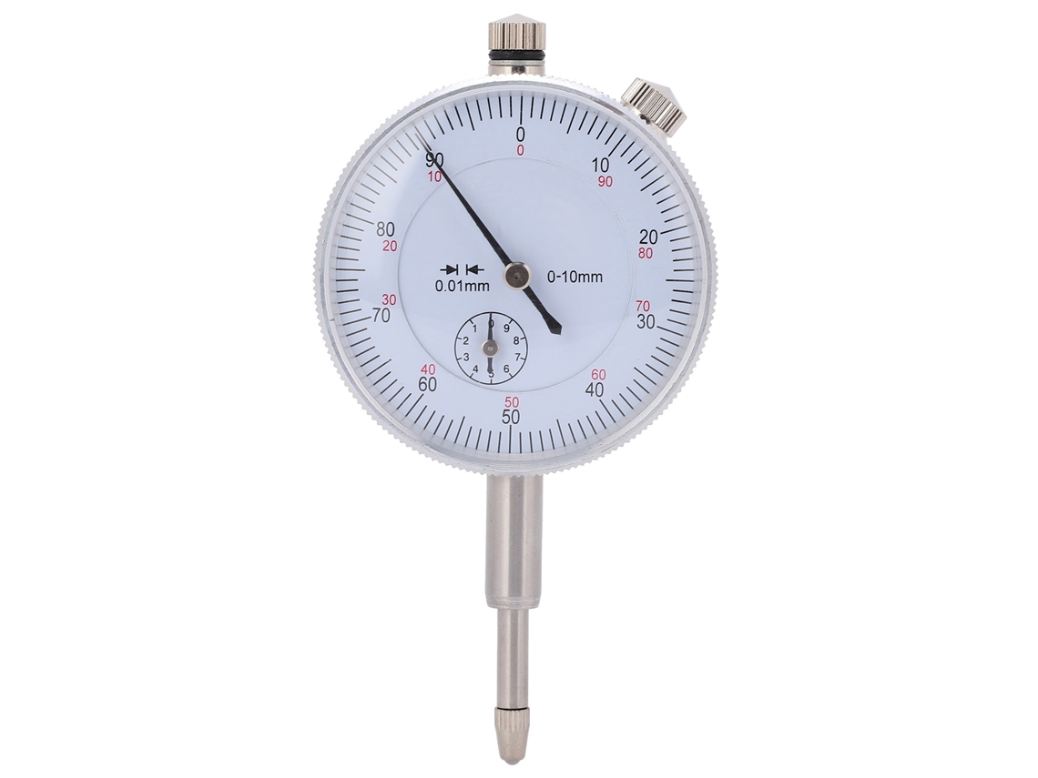 Indicador De Cuadrante De 0-10 Mm, Precisión De 0,01 Mm, Ligero Con Cubierta De Aluminio Para Mediciones Mecánicas.