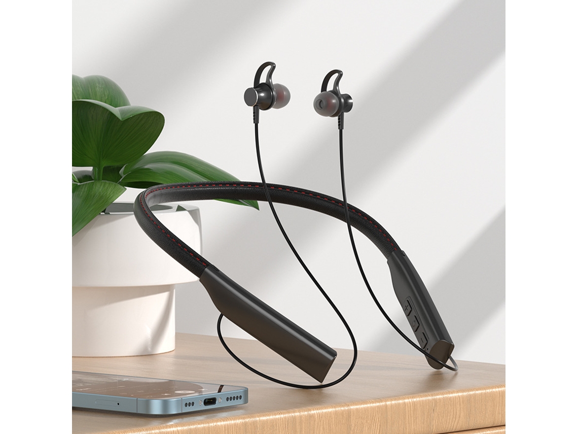 Auriculares Deportivos Inalámbricos Bluetooth (negros), Micrófono, Resistentes Al Agua, Bajos Potentes, Batería De 12 Horas.