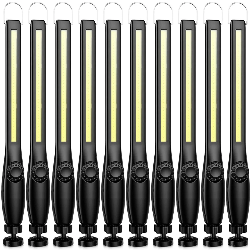 Linterna de trabajo LED COB magnética recargable por USB, linterna portátil Mdug (10 unidades)