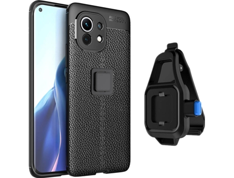 Funda Xiaomi Mi 11 Rugged Leather con Soporte de Cintura Negro