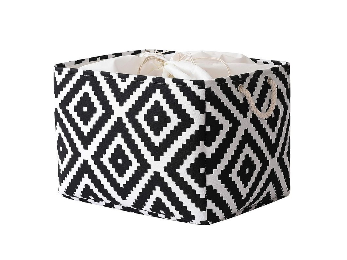 2026-canasta De Almacenamiento Grande Con Tapa Plegable De Tela Decorativa Para Estantes 52x40x35cm