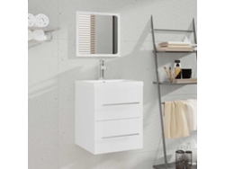 Armario De Baño Con Espejo Blanco 41x38,5x48 Cm