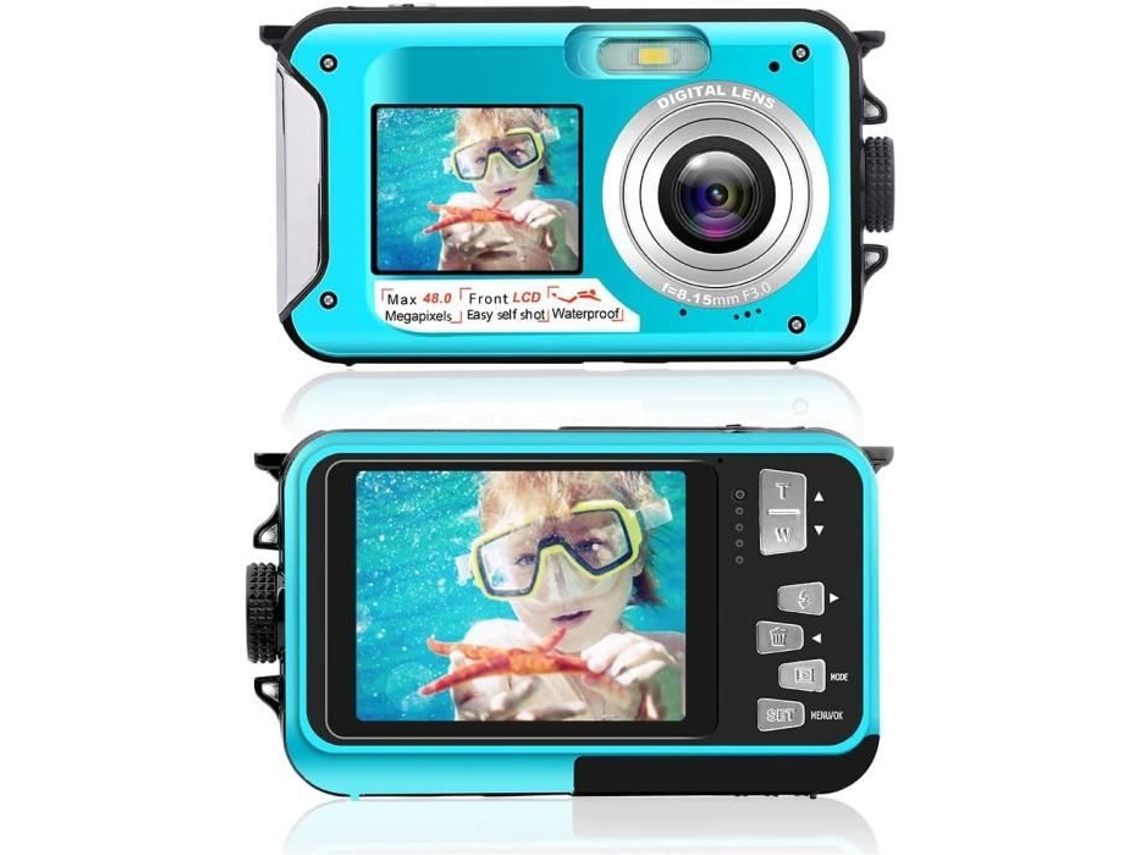 Cámara de vídeo submarina impermeable 2.7K 1080P Fhd Cámara de acción Selfie de cámara de vídeo digital de 48 Mp