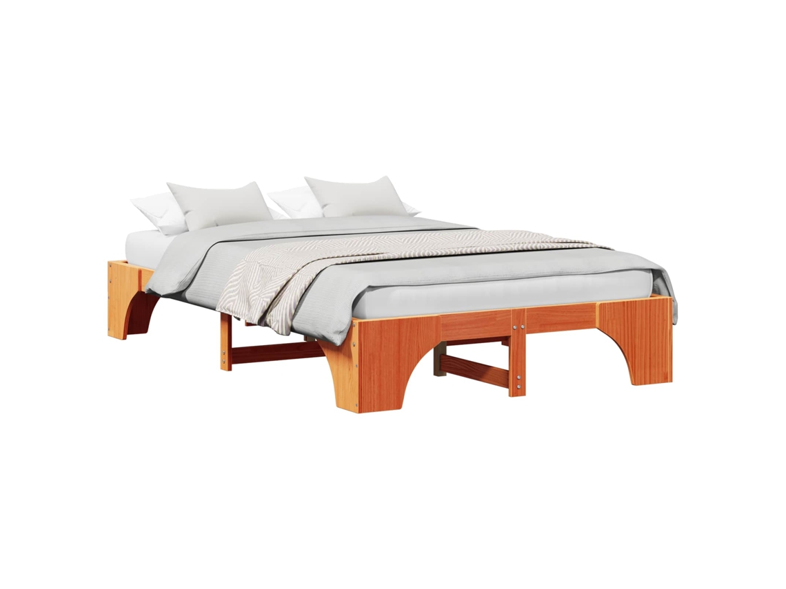 Maison Exclusive - Estructura De Cama Marrón Cera 120 X 200 Cm