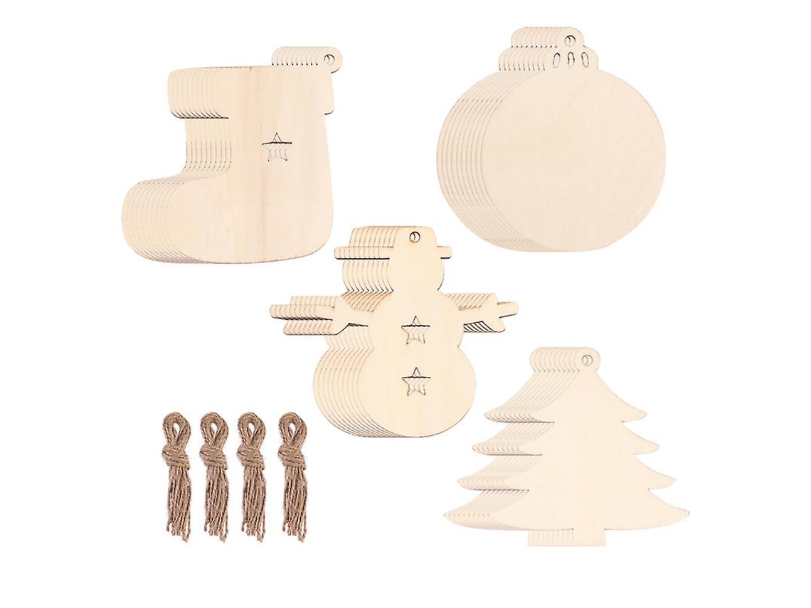 40 piezas de madera para árbol de Navidad. ALLINLESS