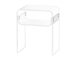 Mesa auxiliar de acrílico Succebuy 30 x 40 x 50 cm Mesita de noche transparente