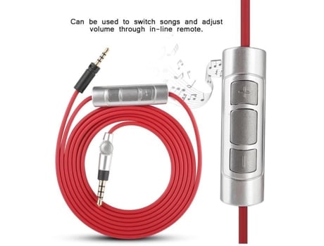 HURRISE Cable de auriculares Cable de auriculares para cable de repuesto de vídeo Momentum Rojo