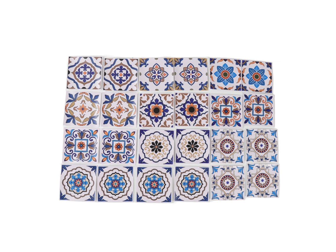 Baok - Juego de 24 pegatinas de PVC impermeables y resistentes al aceite para azulejos de cocina, 15x15cm, para decoración del hogar.