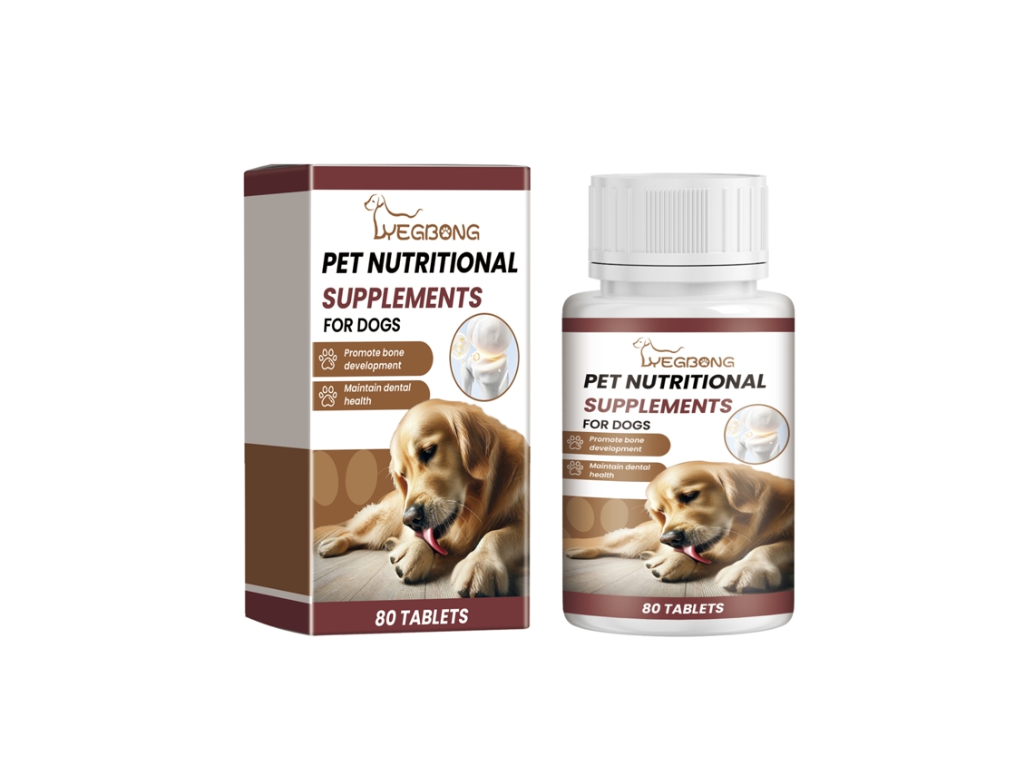 Tabletas de calcio para leche de perro Yegbong, suplemento vitamínico, nutrición para la salud de las mascotas.