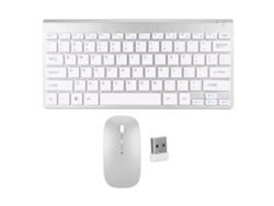 Juego de teclado y ratón inalámbricos silenciosos con indicador LED, resistente al agua y de bajo consumo, compactos para oficina