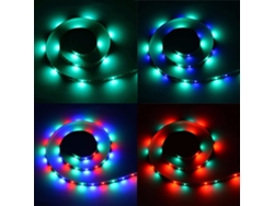 Tira De Led Rgb De 1 M Con 60 Led, Control Remoto Usb, Dc5v 6w, Ip65, Smd3528, Decoración Del Hogar Y Fiestas.