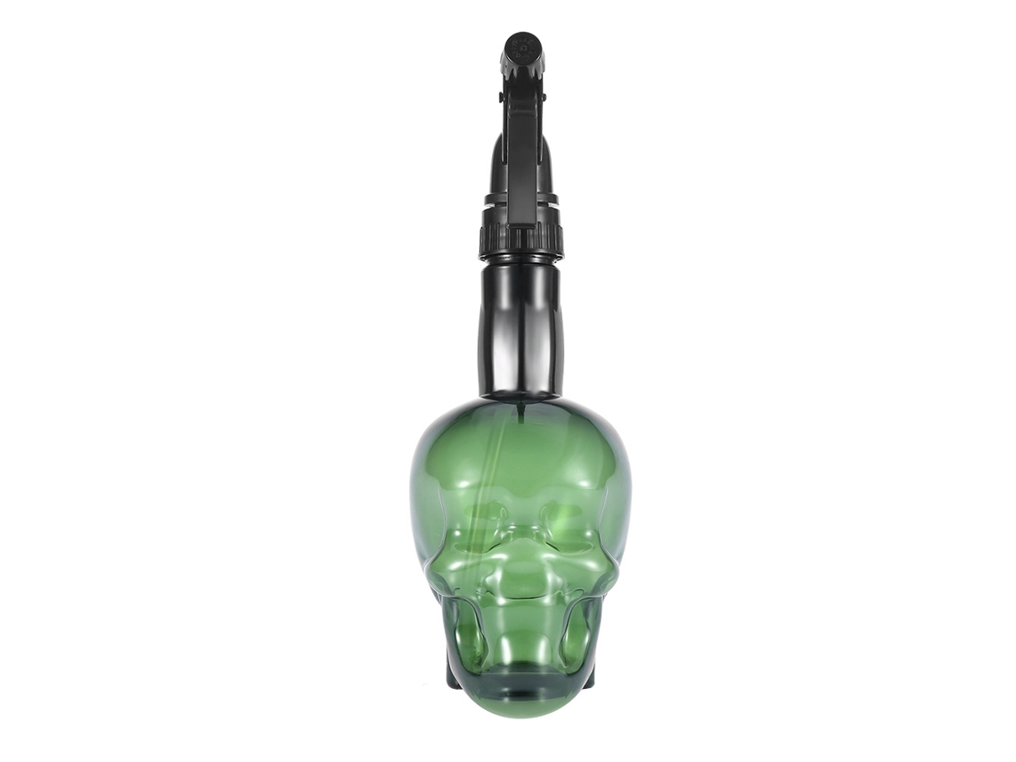 Botella De Pulverización Rellenable Para Peluquería Taza Cráneo 500ml Verde Para Salón De Belleza