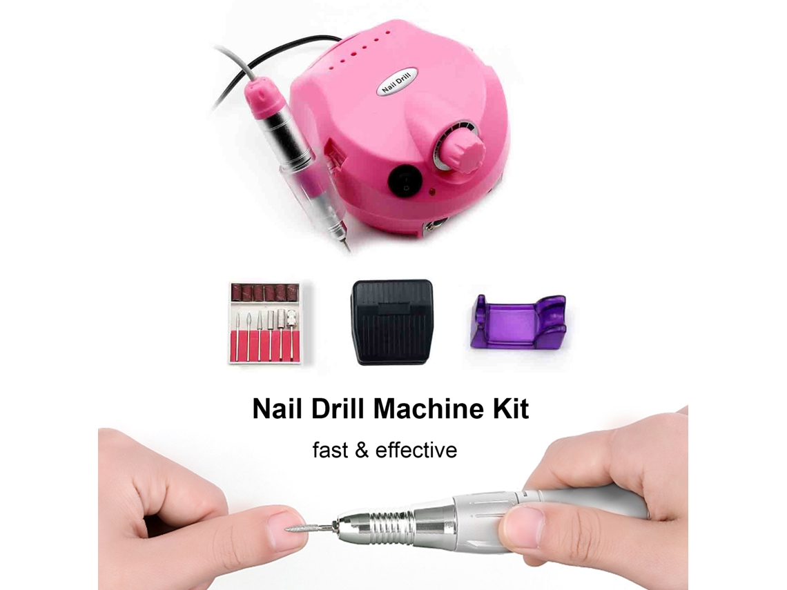 Máquina Perforadora De Uñas Con Pedal Y Soporte, 35000 Rpm, Lijadora Eléctrica De Uñas Para Uñas Acrílicas, Manicura, Pedicura, Pulido Y Eliminación De Cutículas.