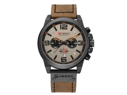 Reloj Multifuncional De Cuarzo Para Hombre Con Correa De Cuero, Reloj Deportivo Casual Y Moderno Para Hombre.