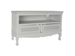 Mesa Centro Madera Mdf Blanco 100x42x61cm
