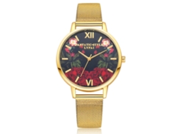 Reloj De Pulsera Analógico De Lujo Gaiety Para Mujer Con Pedrería Y Correa De Pu (rojo)