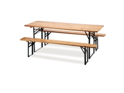 Conjunto de mesa BORA BORA (1,8m) + 2 bancos
