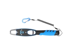 Alicates de pesca Anub con anzuelo para boca de pez y escala de aluminio espacial, 15 kg, 28,8 cm, azul.